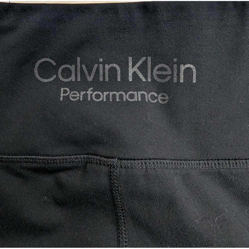 Calvin Klein Performance Stretch Cropped Leggings Womens XL Black - Picture 4 of 5